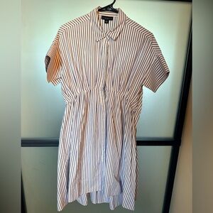 Victoria Beckham for Target Navy and White Striped Midi Dress